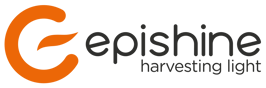 Epishine's logo with the tagline "harvesting light"