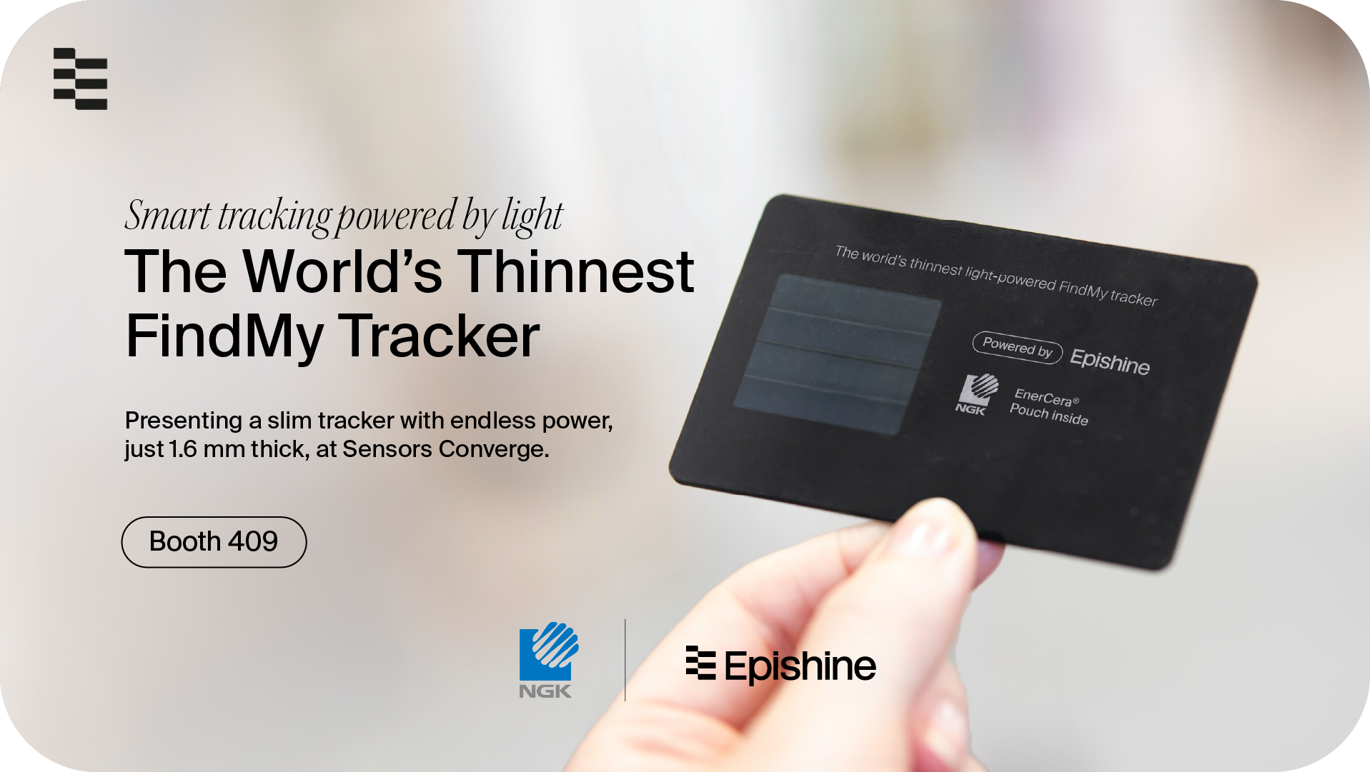Epishine and NGK Present the World’s Thinnest FindMy Tracker